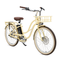 Yellow Murf Gigi 2.0 electric bike in Sunglow color, side view, isolated on white background