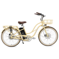 Yellow Murf Gigi 2.0 electric bike in Sunglow color, side view, isolated on white background