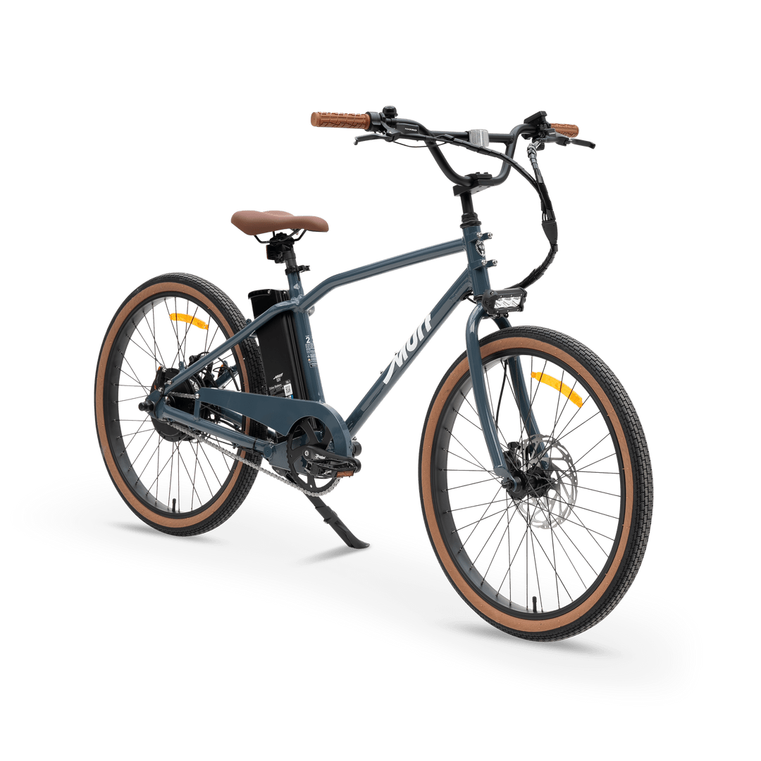 Marine blue eBike MURF Otis side view against a white background