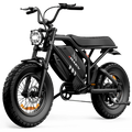Metallic black Raev Bullet GTX eBike side view, showcasing sleek frame design and thick tires
