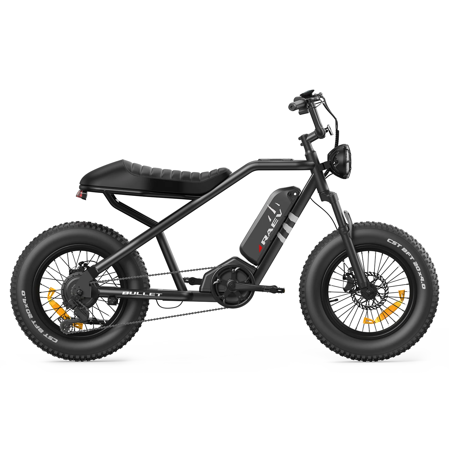 Metallic black Raev Bullet eBike side view showcasing sleek frame and modern design