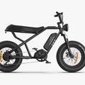 Raev Bullet X eBike in metallic black, displayed in its original packaging box