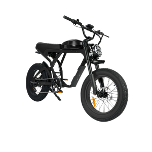 Black eBike Revi Cougar electric bicycle side view on white background