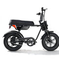 Black eBike Rictor Flexx electric bicycle, side view, showcasing sleek frame and modern design