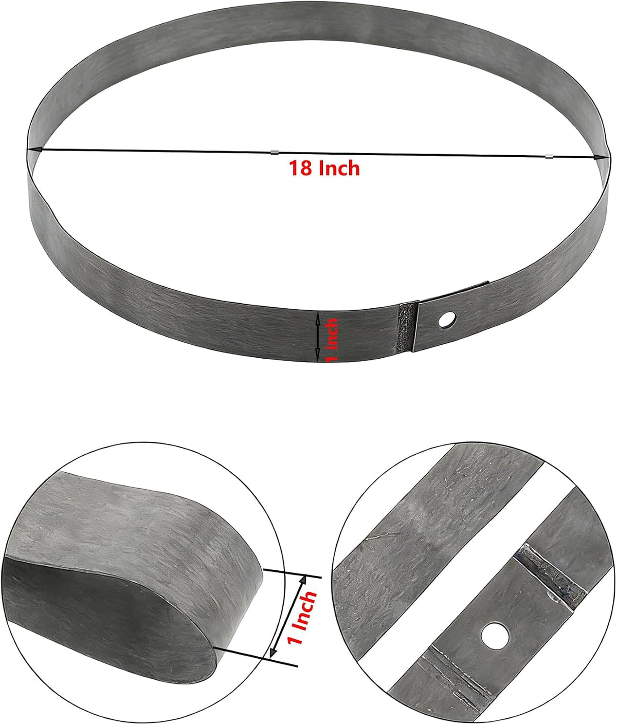 Product image of eBike rim tape, measuring 18 inches in diameter and 25mm in width, shown as a rolled strip.