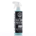 A bottle of SUPER73 x Chemical Guys Silk Shine Protectant Dressing for eBikes, displayed upright with clear branding and product label visible.