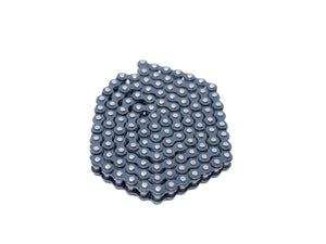 Replacement chain for eBike Stomp EBOX, compatible with EBOX Dragster and EBOX2 V1, V2, and V3 models; product image shows chain with 122 links for EBOX V1/V2/V3 and 108 links for Dragster 2.