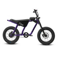 Purple eBike Strike Rhino electric bicycle with "Grape Soda" color, side view, on white background
