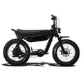 Super73 M1D SE eBike in Blackout color, shown in its original box with packaging, product image labeled "In Box 1"