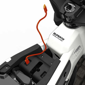 Super73 MZFT SE eBike in Baja 7 color, side view, showcasing rugged tires and minimalist frame design