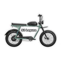 Super73 S2 Laguna electric bike in Agave Green, side view, isolated on white background
