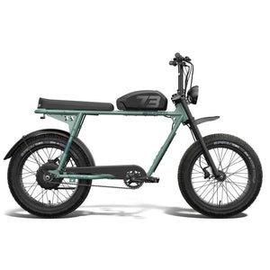 Super73 S2 Laguna electric bike in Agave Green, side view, against a white background