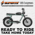 Super73 S2 Laguna electric bike in Agave color, side view, displayed on a white background