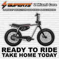 Super73 Z Miami electric bike in Metallic Aluminum color, side view, core product image on white background