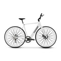 Electric bike, Superhuman Photon Pro model, in Arctic Glow color, side view, set against a white background, showcasing sleek frame and modern design.