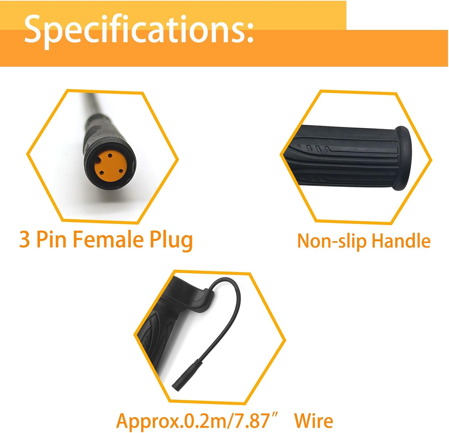 Black Super73 eBike full twist throttle part, designed for electric bikes, shown against a plain background.