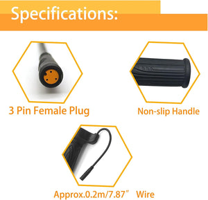 Black Super73 eBike full twist throttle part, designed for electric bikes, shown against a plain background.