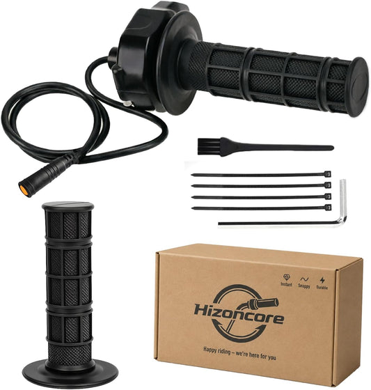 Black Super73 eBike full twist throttle part with full waffle grip design