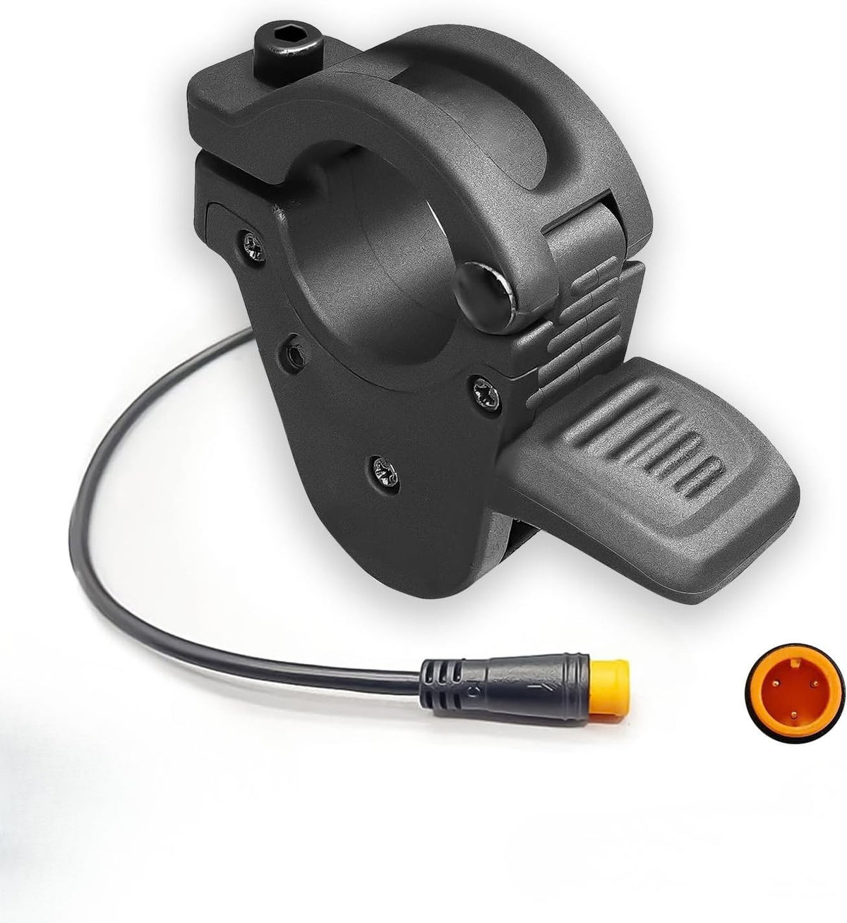 eBike thumb throttle with 3-pin yellow male connector, product image 1