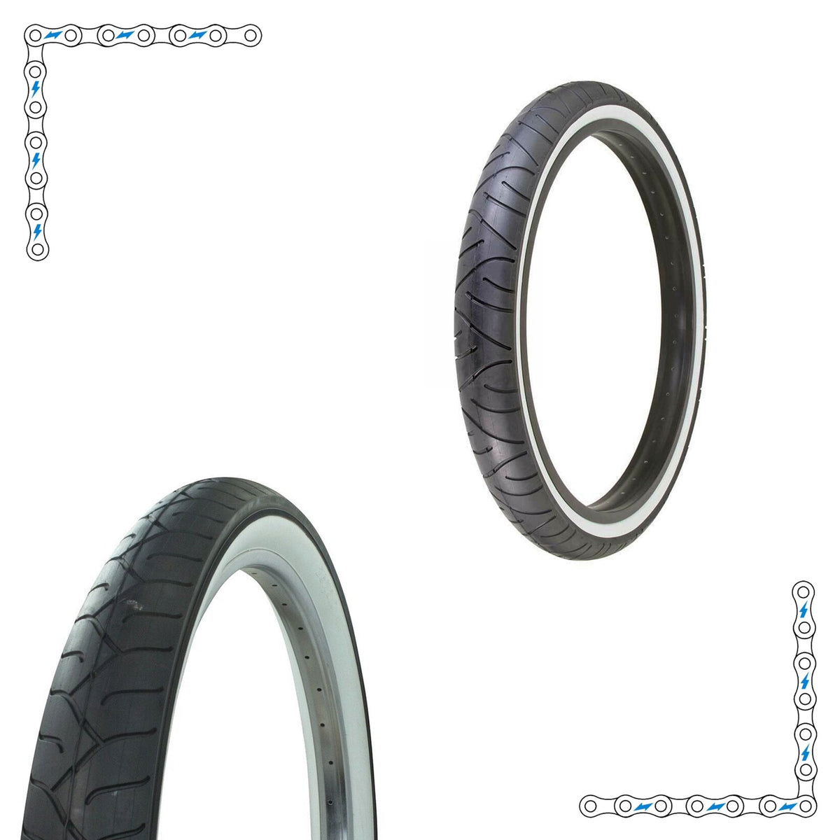 eBike Tires 24" x 3" White Wall Street for Fat Tire Electric Bike - Parts - EBIKE|TIRES|0522 eBike Super Shop