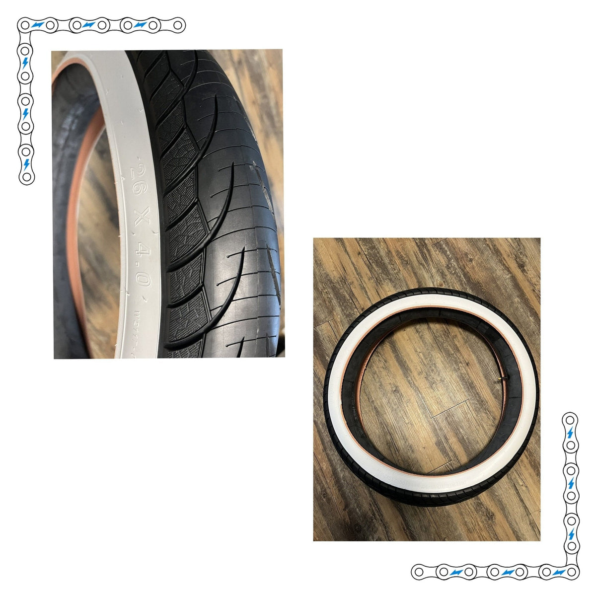 eBike Tires 26" x 4" White Wall Black Street for Fat Tire Electric Bike - Parts - EBIKE|TIRES|0515 eBike Super Shop