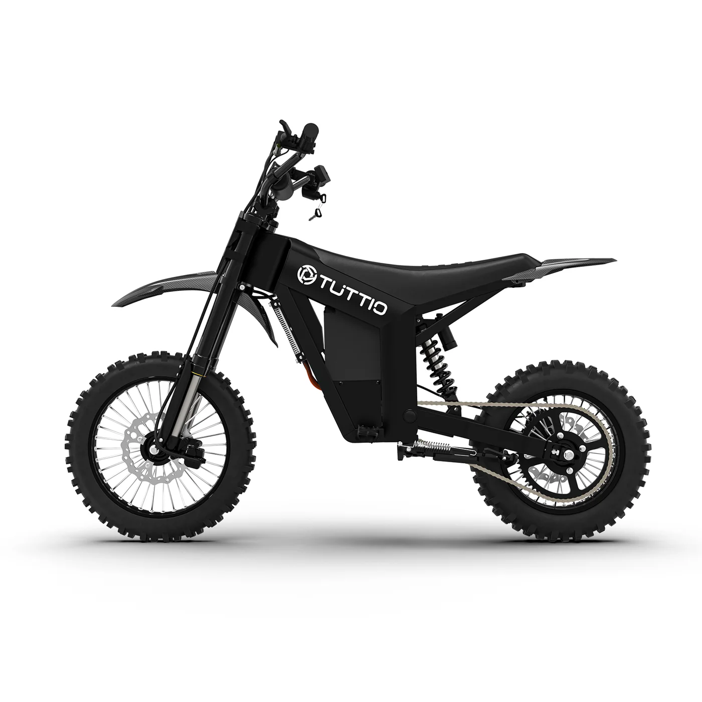 A black eBike Tuttio Soleil 01 SE electric bicycle with a step-through frame, front basket, rear rack, and upright handlebars, displayed on a white background.