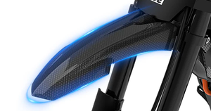 Side view of the eBike Tuttio Soleil 01 SE in a studio setting, showcasing its sleek frame, integrated battery, and modern design features.