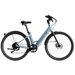 Urtopia Carbon Classic Step Thru eBike in Glacier Blue, side view, product image