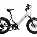 Urtopia Carbon Joy eBike in Creme color, side view, showcasing lightweight carbon frame and modern design.