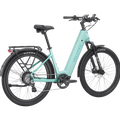 Velotric Discover 2 electric bike in mint green, side view, displayed on a white background