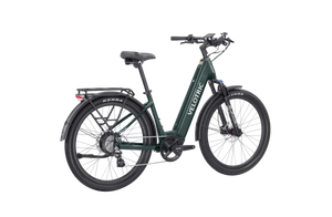 Velotric Discover 2 electric bike in pine green, side view, against a white background