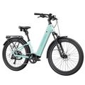 Mint green Velotric Discover 3 eBike in regular size, shown in its original box packaging.
