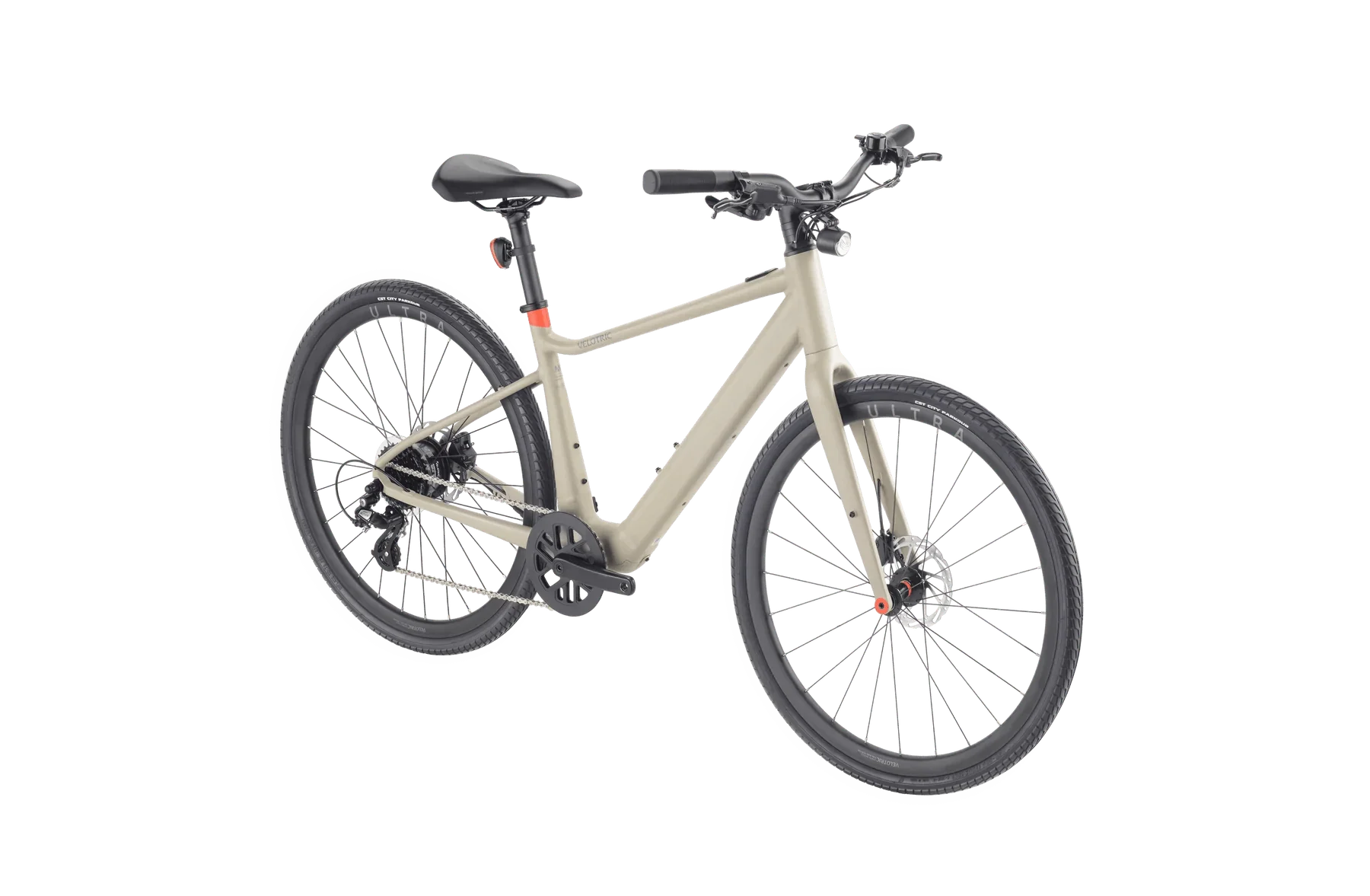 Velotric T1 ST Plus eBike in sand color, side view, product image
