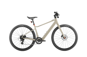 Velotric T1 ST Plus eBike in sand color, regular large size, side view