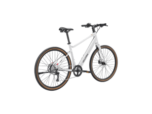 Velotric Tempo High Step eBike in Lightning Silver, side view, against a plain background