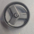 16-inch MZFT eBike front wheel with black spokes and silver hub, displayed against a white background