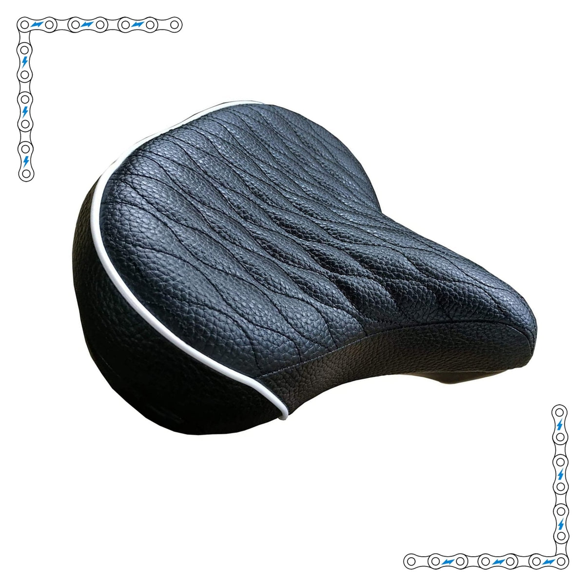 eBike White Trim Quilted Couch Seat for Ebike - Parts - EBIKE|ACCES|0459 eBike Super Shop