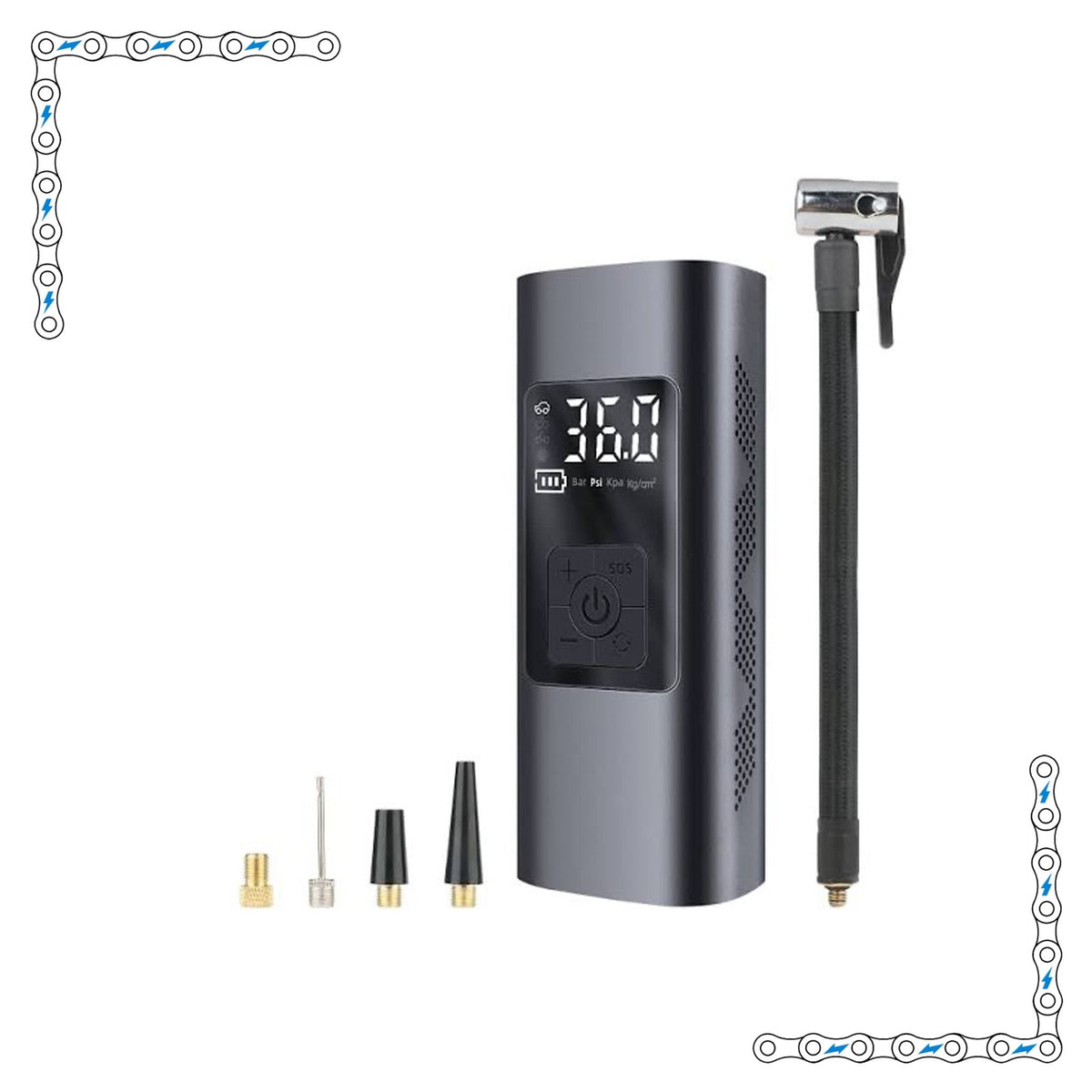 eBike Wireless Portable Air Pump for Electric Bike - Accessories - EBIKE|ACCES|0468 eBike Super Shop