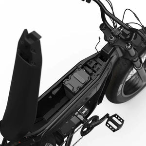 Super73 A-Series 3P e-bike battery, black rectangular casing with visible connector ports, displayed on a white background