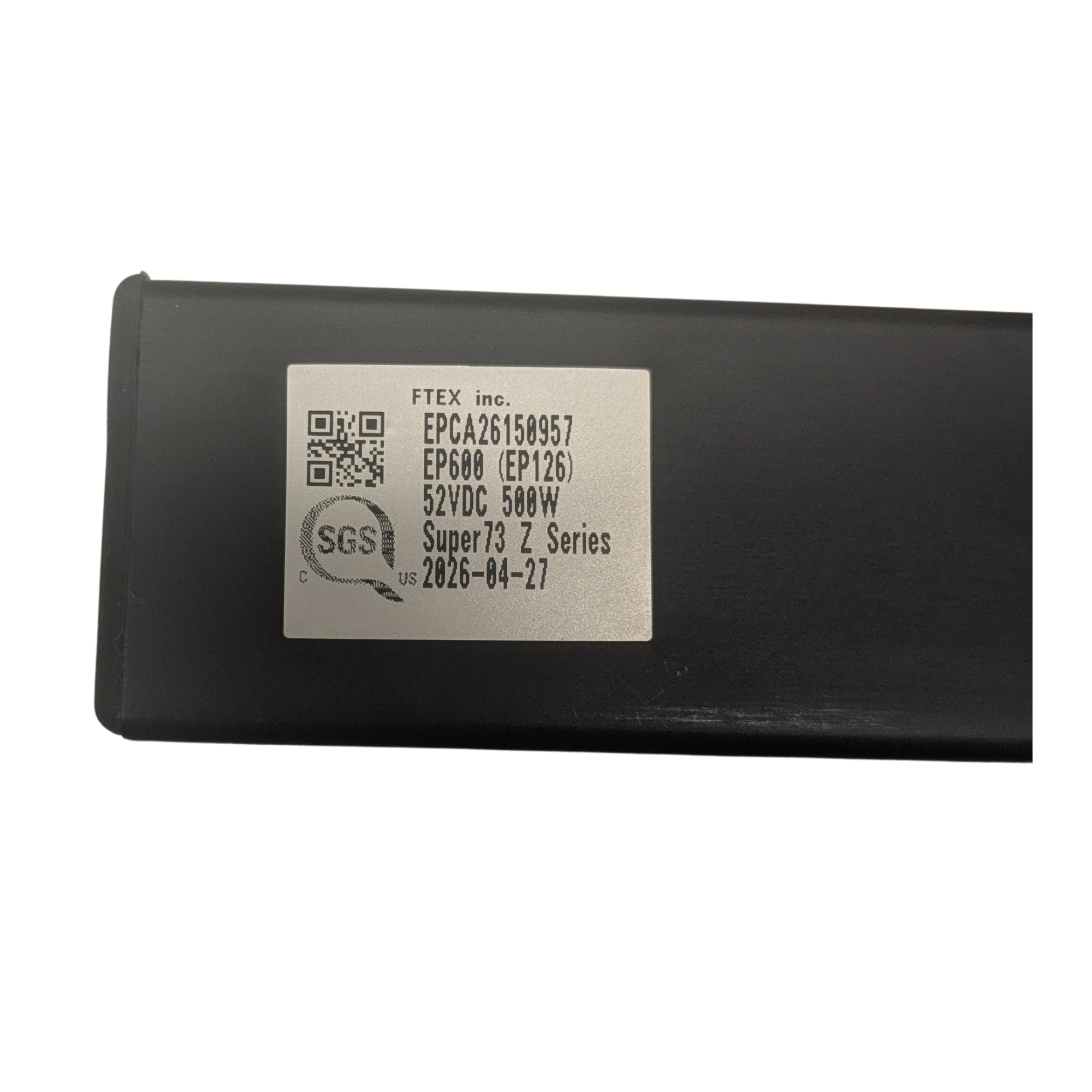 Product image of the eBikeController Super73 Z Series FTEX EP600 EP126 controller, showing the electronic controller unit with labeled ports and wiring for electric bike integration.