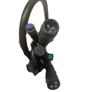 Front view of the Super73 Z Series FTEX EP600 EP126 eBike controller showing wiring and connectors