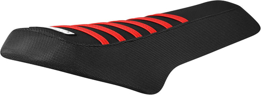 eBike Custom Seat - Macfox Custom Black w/Red Ribs