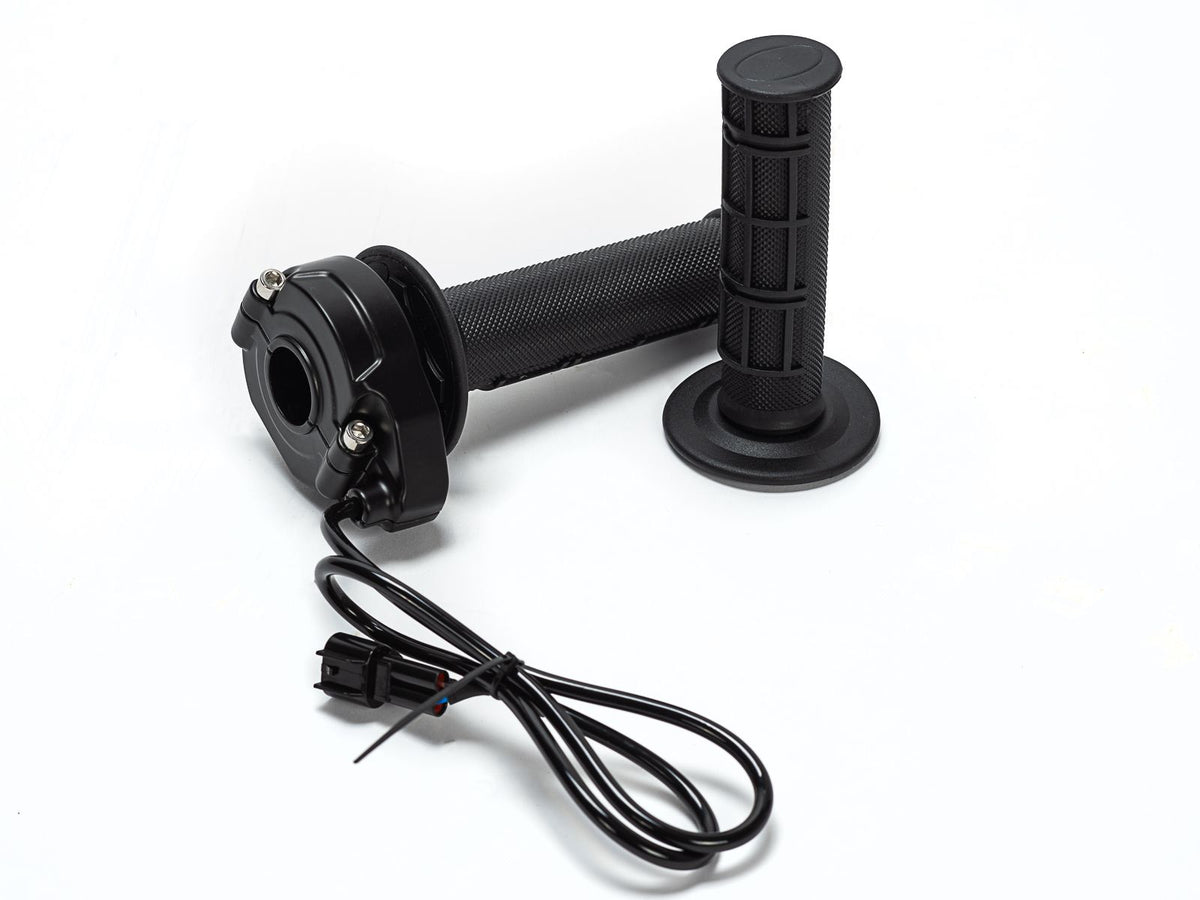 Ebox and Dragster Throttle Kit V2 standard throttle and grip replacement accessories for ebox ebike, displayed at Super Shop, product code 458108.