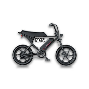 Black eMOTO eBike Macfox M19, ready to ride, product image, model R2R, SKU 810206240069