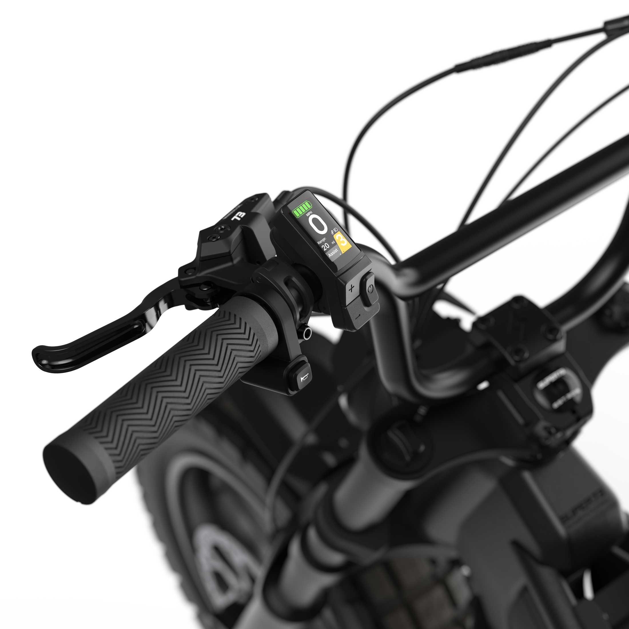 Super73 MZFT SE eMOTO eBike in Blackout color, shown inside its original packaging box