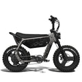 Super73 MZFT eMOTO eBike in Titanium Ore color, side view, ready to ride, product image