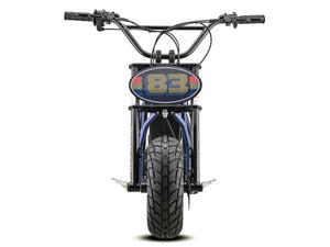 Navy blue eMOTO EBOX Dragster electric bike, side view, showcasing sleek frame and modern design.