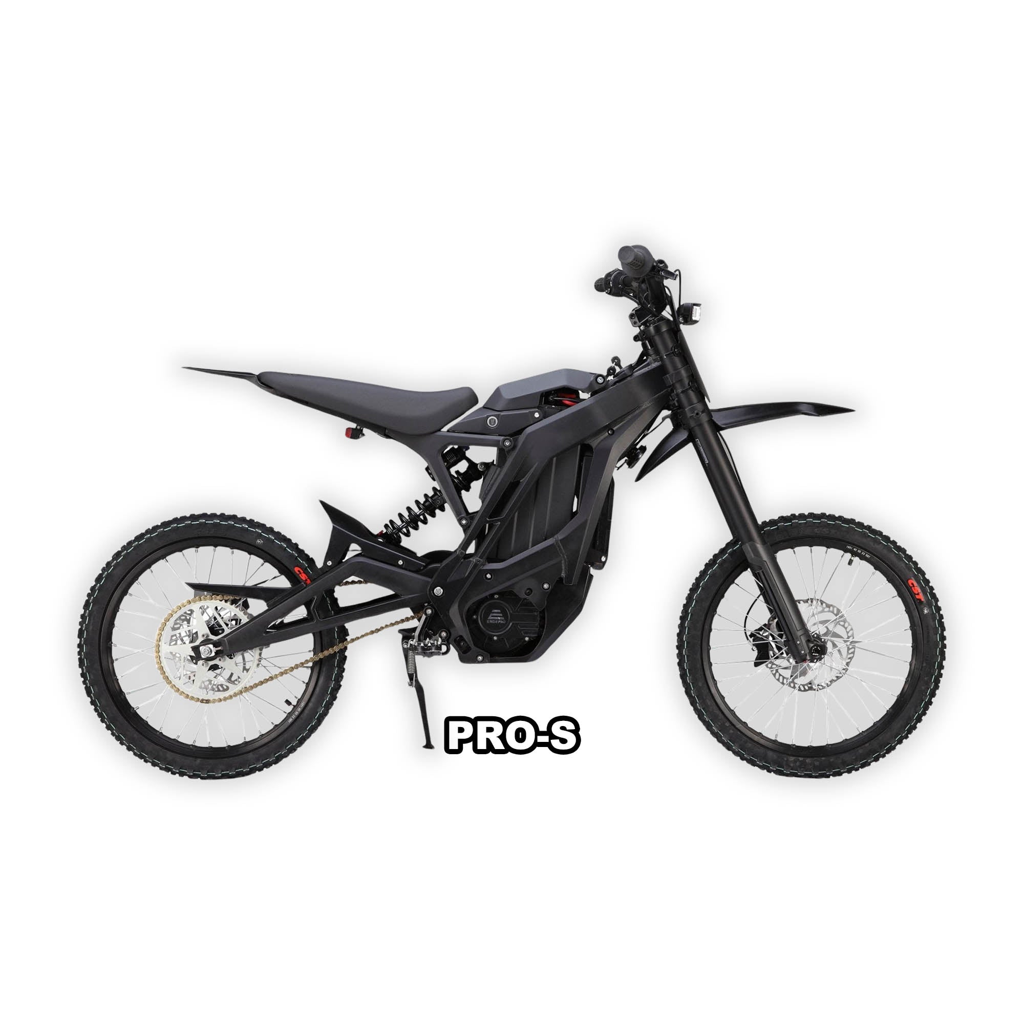 eMOTO eRIDE PRO-S electric bike in black, shown inside its box