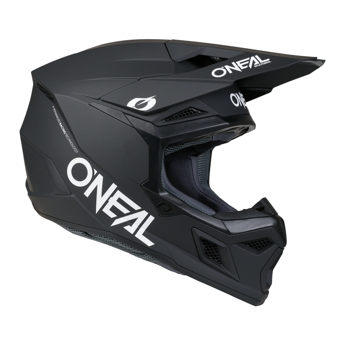 O'Neal 3 SRS eMOTO helmet, 2X Large, black and white classic design, product image, size 3