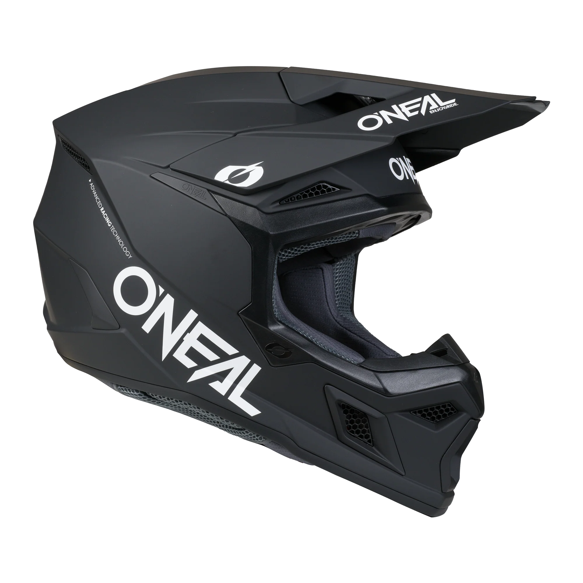 O'Neal 3 SRS eMOTO helmet, 2X Large, black and white classic design, product image, size 3